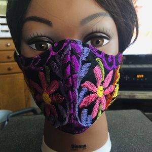 “Authentic Mexican” handmade embroidered facemask!